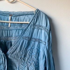 Free People Embroidered Blouse